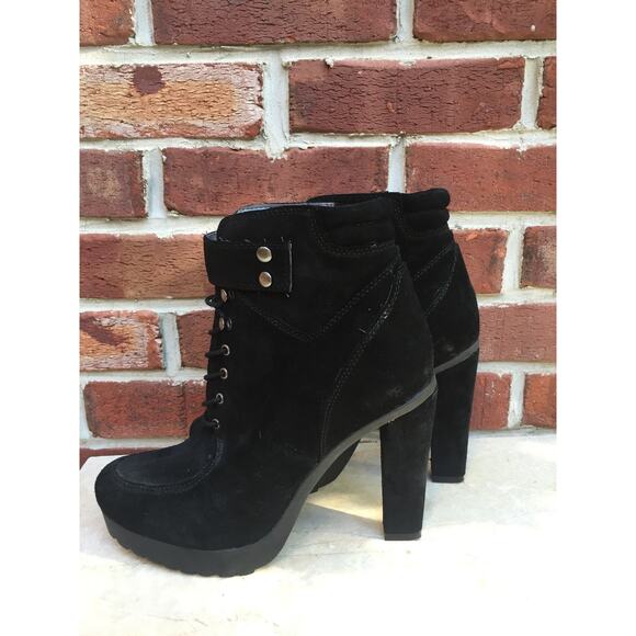 ROSEGOLD ShopBop Black Suede Ankle Boots Booties 40 9 CLASSIC - Picture 8 of 9